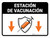 Vaccination Station Down Arrow Spanish Landscape - Wall Sign