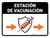 Vaccination Station Right Arrow Spanish Landscape - Wall Sign