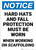 Notice: Hard Hats Fall Protection Required on Scaffold - Wall Sign