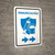 Immunization With Vaccine Injection Icon Right Arrow Spanish Blue Portrait - Wall Sign