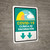 Covid-19 Vaccination Clinicdown Arrow Green Spanish Portrait - Wall Sign