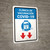 Covid-19 Vaccination Clinicdown Arrow Blue Spanish Portrait - Wall Sign