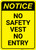 Notice: Yellow No Safety Vest No Entry - Wall Sign