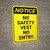 Notice: Yellow No Safety Vest No Entry - Wall Sign