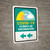 Covid-19 Vaccination Clinic Left Arrow Green Spanish Portrait - Wall Sign