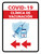 Covid-19 Vaccination Clinic Left Arrow Red Spanish Portrait - Wall Sign