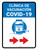 Covid-19 Vaccination Clinic Right Arrow Blue Spanish Portrait - Wall Sign