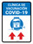 Covid-19 Vaccination Clinic Up Arrow Blue Spanish Portrait - Wall Sign