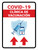 Covid-19 Vaccination Clinic Up Arrow Red Spanish Portrait - Wall Sign