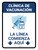 Vaccination Clinic: Line Starts Here Blue Spanish Portrait - Wall Sign