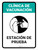 Vaccination Clinic: Pre Screening Station Green Spanish Portrait - Wall Sign