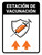 Vaccination Station Up Arrow Spanish Portrait - Wall Sign