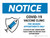 Notice: Covid-19 Vaccine Clinic - Pre-Booked Appointments Only Landscape - Wall Sign