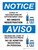 Notice: Covid-19 Vaccinations By Appointment Only No Onsite Registration Bilingual Portrait - Wall Sign