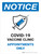 Notice: Covid-19 Vaccine Clinic - Appointments Only Portrait - Wall Sign