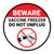Beware: Vaccine Freezer - Do Not Unplug with Icon Circular - Floor Sign