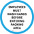 Employees Must Wash Hands Before Entering Packing Area Circular - Floor Sign