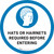 Hats or Hairnets Required Before Entering with Icon Circular - Floor Sign