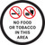 No Food or Tobacco in This Area with Icon Circular - Floor Sign