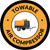 Towable Air Compressor Orange Circular - Floor Sign
