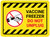 Vaccine Freezer - Do Not Unplug Yellow Hazard Rectangular - Floor Sign