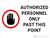 Authorized Personnel Only Past This Point with Hand Icon Landscape - Wall Sign