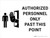 Authorized Personnel Only Past This Point with Black Icon Landscape - Wall Sign