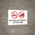No Food or Tobacco In This Area with Icon Landscape - Wall Sign