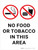 No Food Or Tobacco In This Area with Icon Portrait - Wall Sign