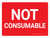 Not Consumable Red Background Landscape - Wall Sign