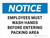 Notice: Employees Must Wash Hands Before Entering Packing Area Landscape - Wall Sign