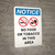 Notice: No Food or Tobacco in This Area Portrait - Wall Sign