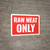 Raw Meat Only Red Landscape - Wall Sign
