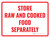 Store Raw and Cooked Food Separately Landscape - Wall Sign