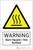 Warning: Burn Hazard / Hot Surface Hazard - Label