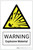 Warning: Explosive Material Hazard - Label