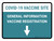 Covid-19 Vaccine Site: General Information Vaccine Registartion Down Arrow Landscape - Wall Sign