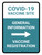 Covid-19 Vaccine Site: General Information Vaccine Registartion Right Arrow Portrait - Wall Sign