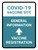 Covid-19 Vaccine Site: General Information Vaccine Registartion Up Arrow Portrait - Wall Sign