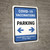 Covid-19 Vaccinations: Parking Bidirectional Arrow Portrait - Wall Sign