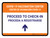 Covid-19 Vaccination Center: Proceed To Check In Up Arrow Bilingual Landscape - Wall Sign