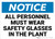 Notice: All Personnel Must Wear Safety Glasses - Wall Sign