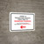 Covid-19 Vaccine Center Entrance Reserved Parking Left Arrow Bilingual Spanish Landscape - Wall Sign