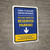 Covid-19 Vaccine Center Entrance - Reserved Parking Down Arrow V2 Bilingual Spanish Portrait - Wall Sign