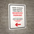 Covid-19 Vaccine Center Entrance - Reserved Parking Left Arrow Bilingual Spanish Portrait - Wall Sign