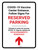 Covid-19 Vaccine Center Entrance - Reserved Parking Up Arrow Bilingual Spanish Portrait - Wall Sign