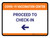 Covid-19 Vaccination Center: Proceed To Check In Left Arrow Landscape - Wall Sign