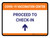 Covid-19 Vaccination Center: Proceed To Check In Up Arrow Landscape - Wall Sign