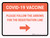 Covid-19 Vaccine: Please Follow The Arrows For The Registration Line Right Arrow Landscape - Wall Sign