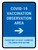 Covid-19 Vaccination Observation Area Right Arrow Portrait - Wall Sign